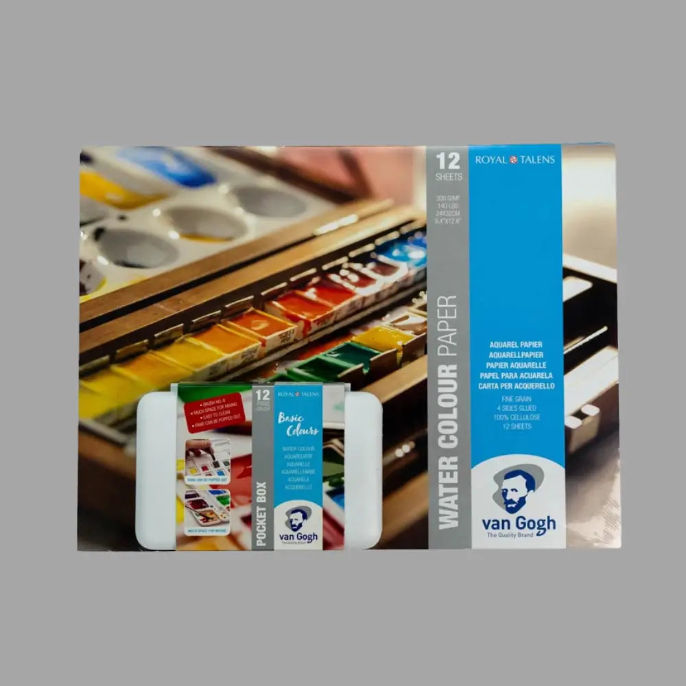 Aquarell Set: Pocket Box, Basic Colours und Aquarell Papier