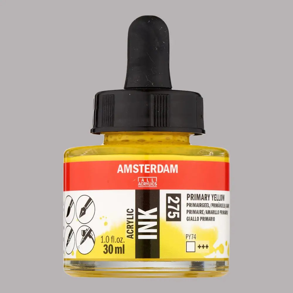 Acrylic Ink, 30 ml, Primärgelb 275