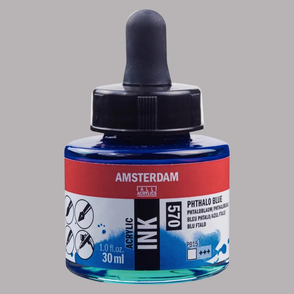 Acrylic Ink, 30 ml, Phthaloblau 570