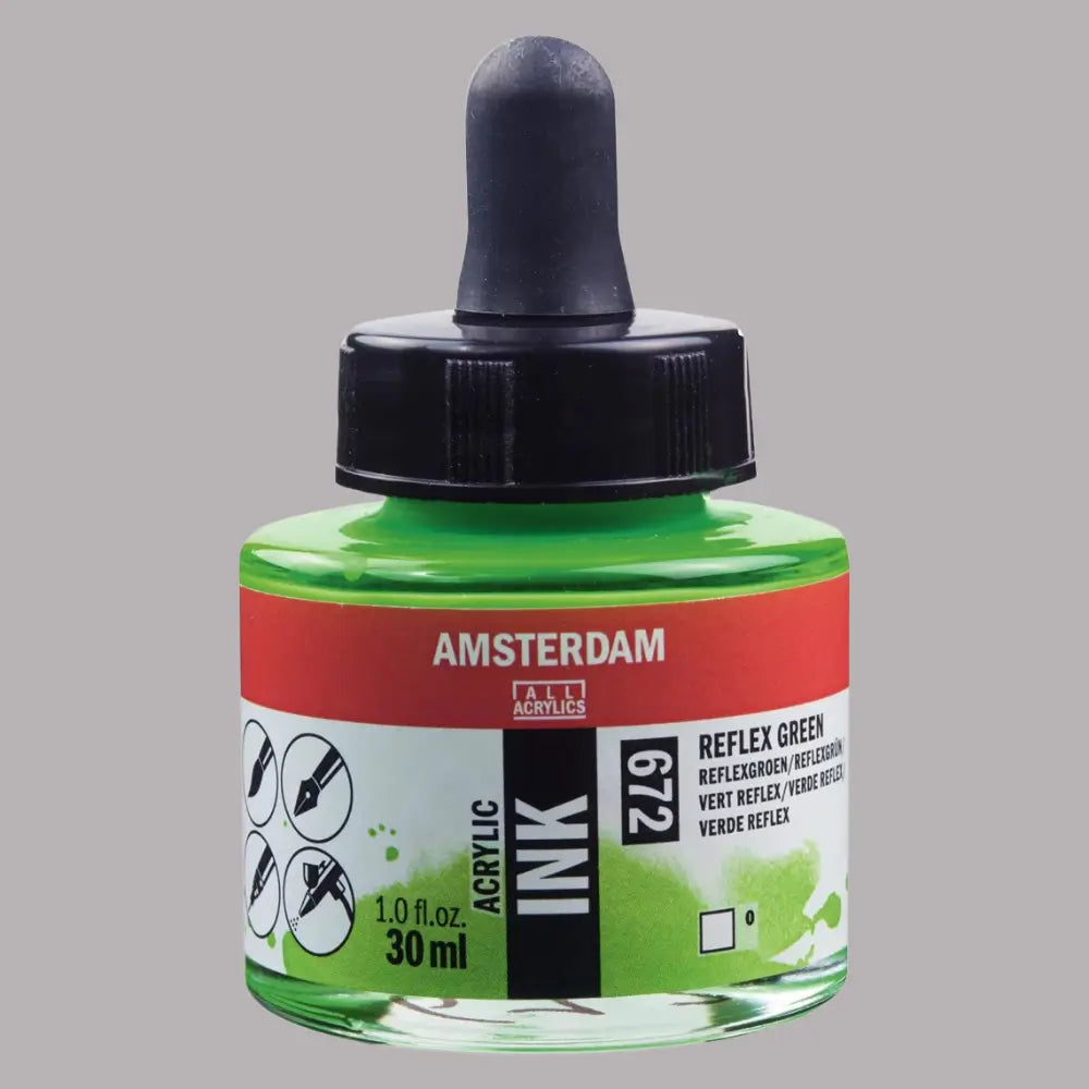 Acrylic Ink, 30 ml, Reflexgrün 672