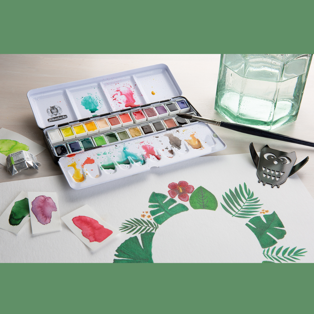 Akademie® Aquarell, Metallkasten mit 1/2 Näpfchen