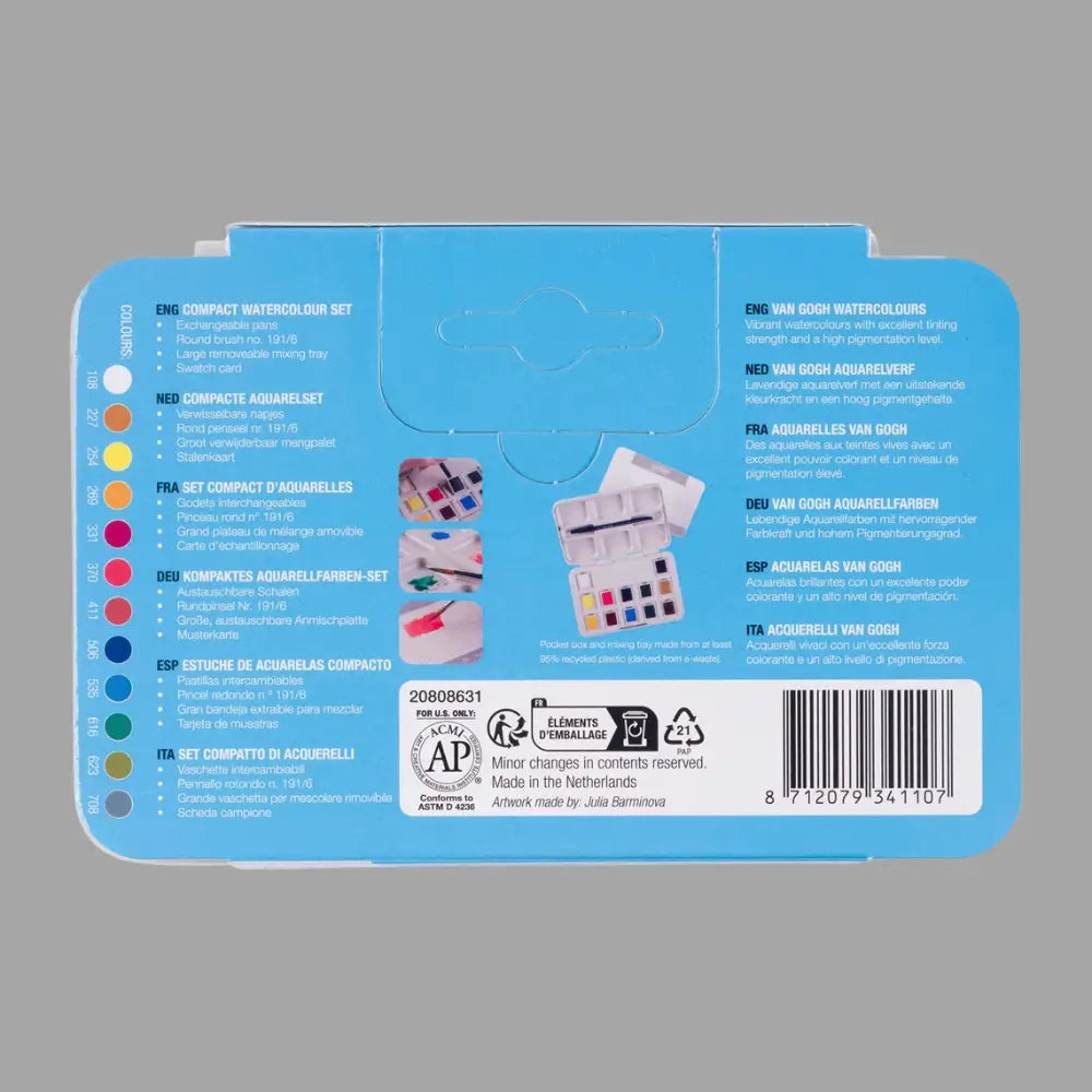 Aquarell Set: Pocket Box, Basic Colours und Aquarell Papier