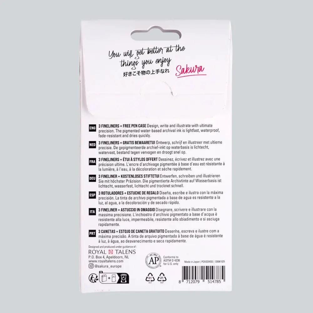PIGMA® Micron™ Schwarz Edition Set + gratis Stiftetui , 3 Grössen, schwarz