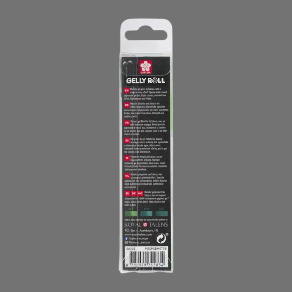 Gelly Roll, 3er-Set (Transparent, Schwarz, Weiss)