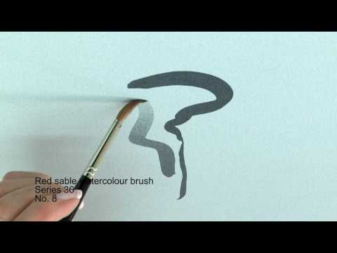 Kolinsky Rotmarder-Aquarellpinsel, Serie 36