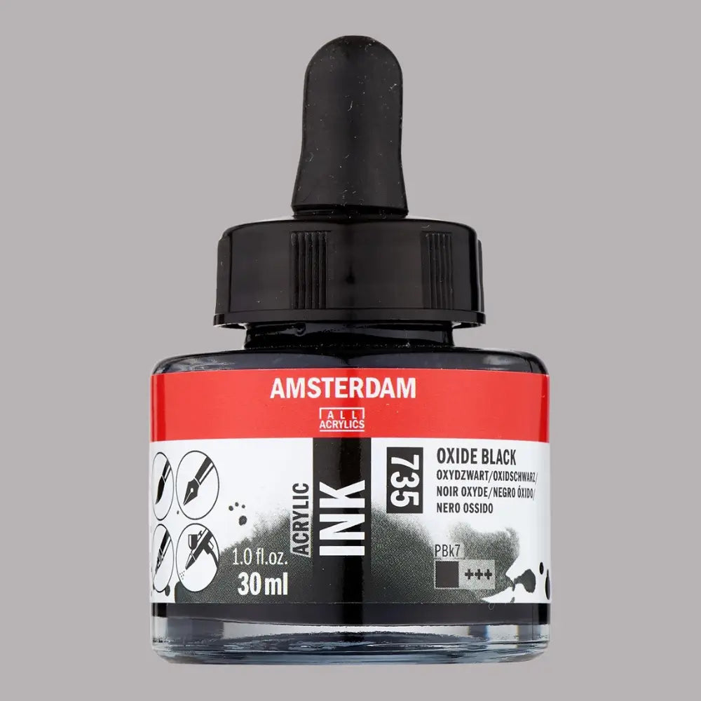Acrylic Ink, 30 ml, Oxidschwarz 735