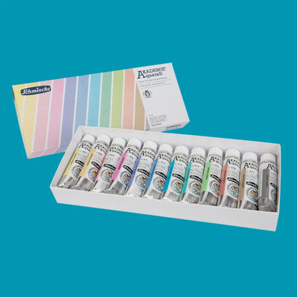 Akademie® Aquarell Kartonset „Icy Colours“ mit 12 x 15 ml Tuben - Special Edition