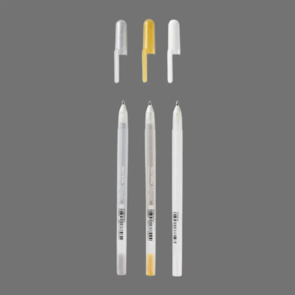 Gelly Roll, 3er-Set (Gold, Silber, Weiss)