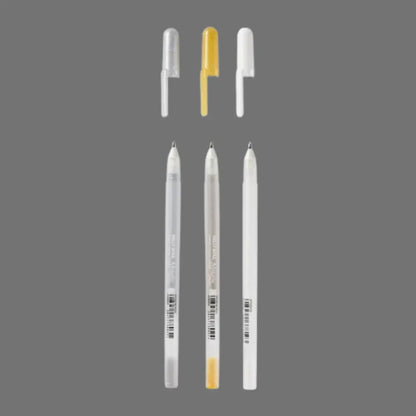 Gelly Roll, 3er-Set (Gold, Silber, Weiss)
