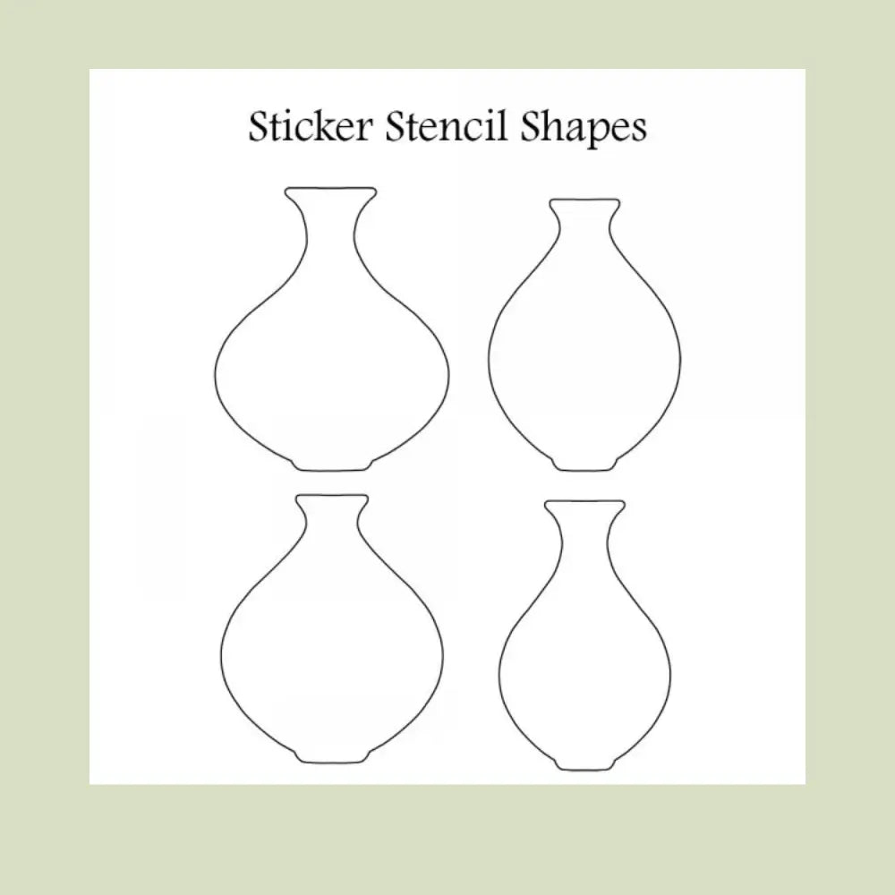 Sticker Stencils 10 - 4 Bottle Shapes