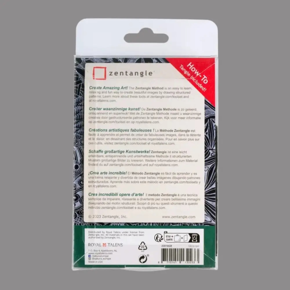 Zentangle® Schwarzes Kachel Tool-Set, 20-teilig