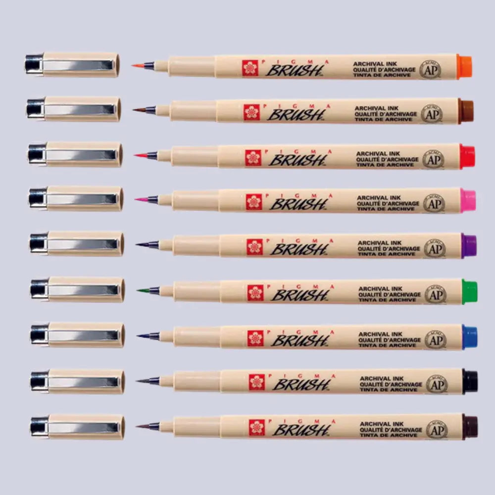 PIGMA® Brush™ Set mit 9 Farben