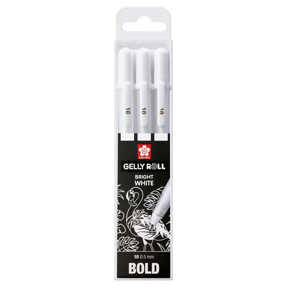 Gelly Roll, 3er-Set Weiss (Bold Nr. 10, 0.5mm)