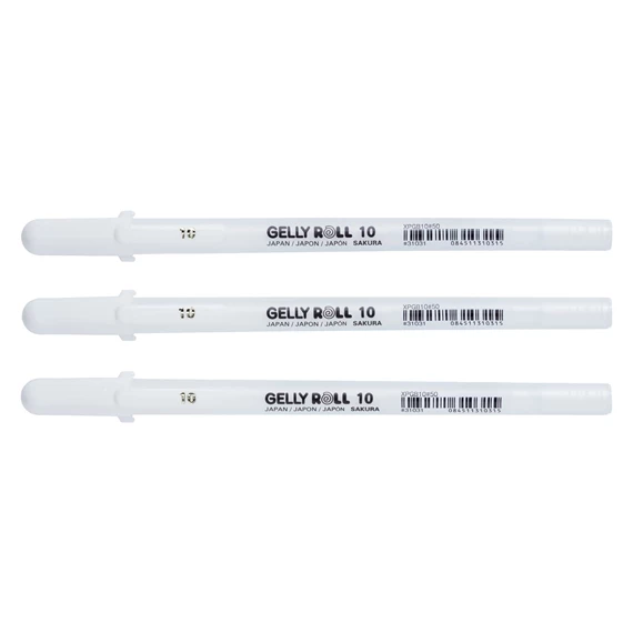 Gelly Roll, 3er-Set Weiss (Bold Nr. 10, 0.5mm)