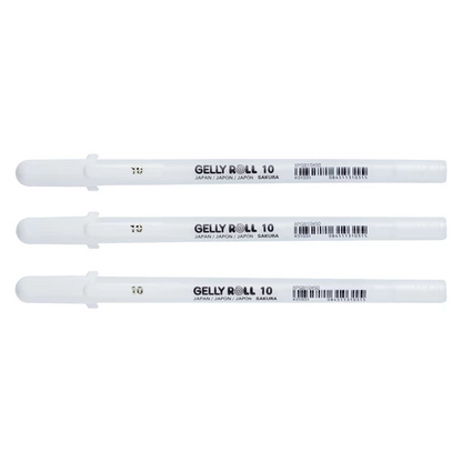 Gelly Roll, 3er-Set Weiss (Bold Nr. 10, 0.5mm)